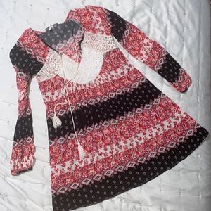 Purple snow patterned dress